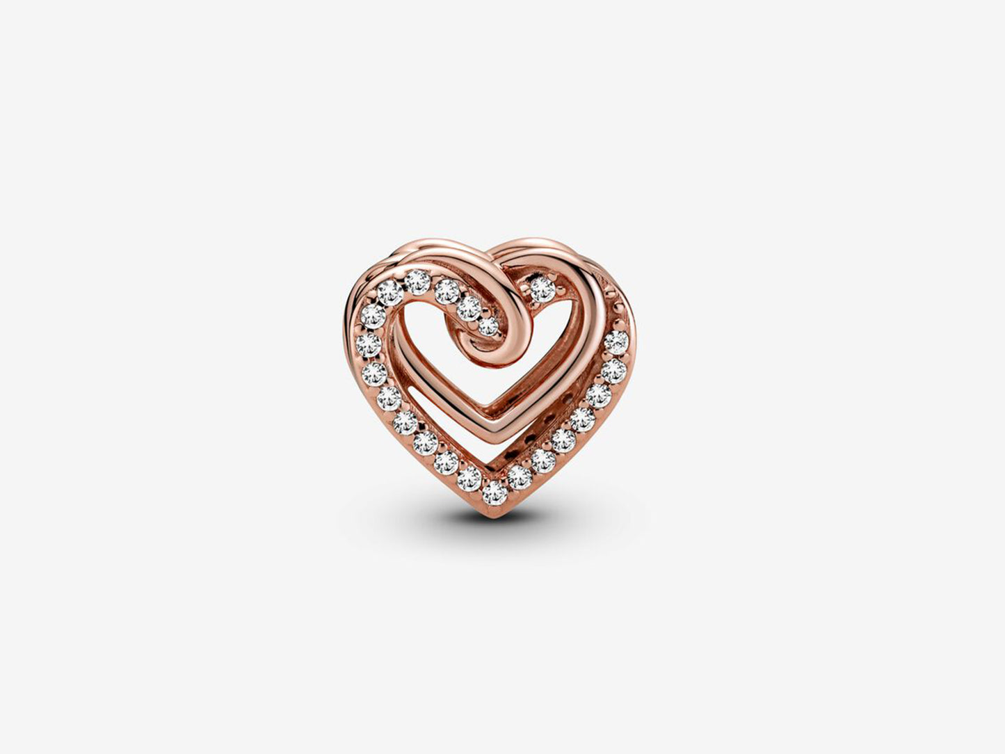 Sparkling Entwined Hearts Charm