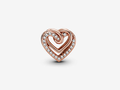 Sparkling Entwined Hearts Charm