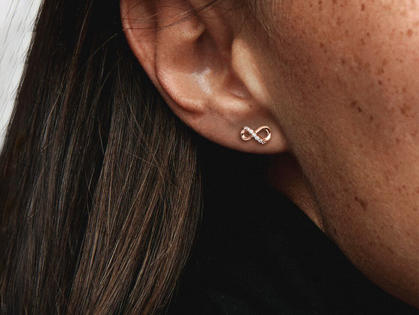 Sparkling Infinity Stud Earrings