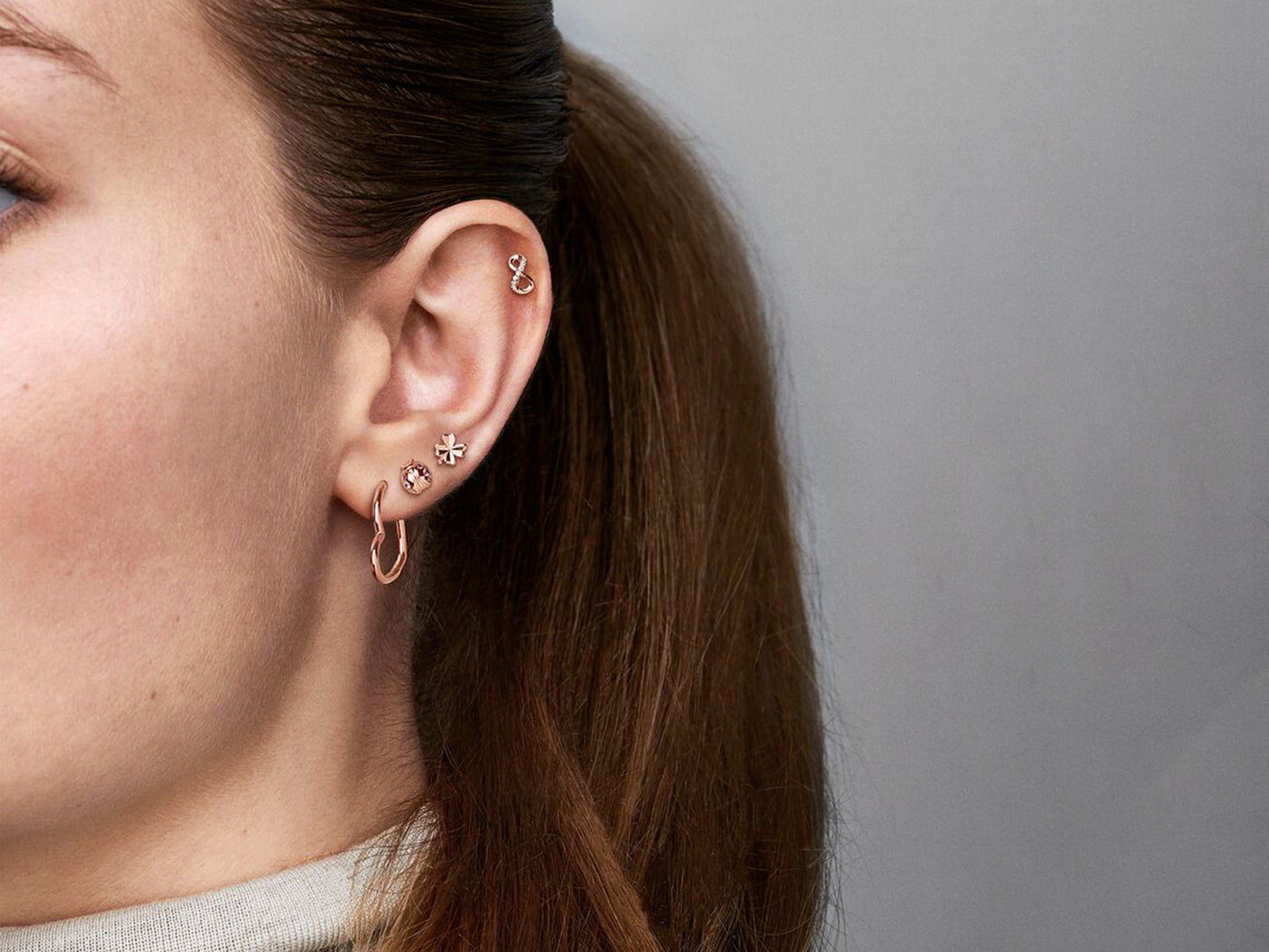 Sparkling Infinity Stud Earrings