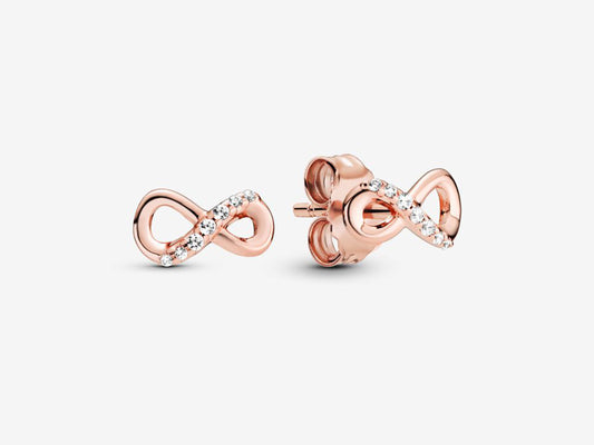 Sparkling Infinity Stud Earrings