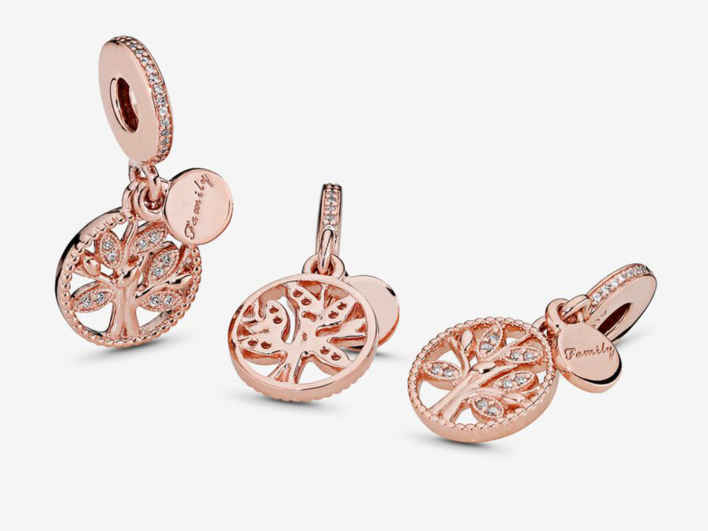 Sparkling Family Tree Dangle Charm