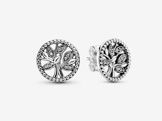 Sparkling Family Tree Stud Earrings