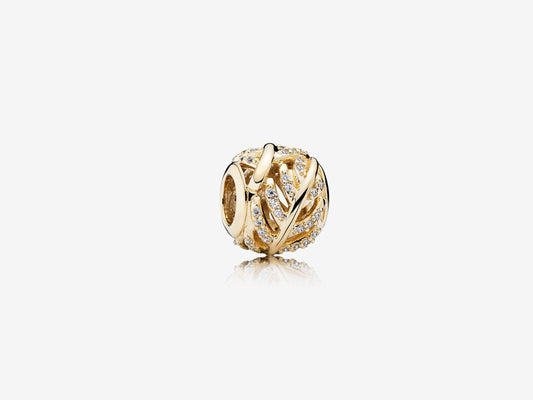 Sparkling Feather Charm