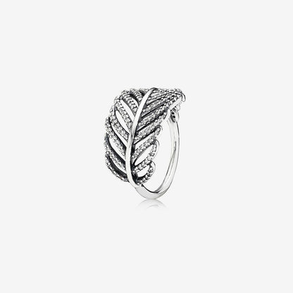 Sparkling Feather Ring