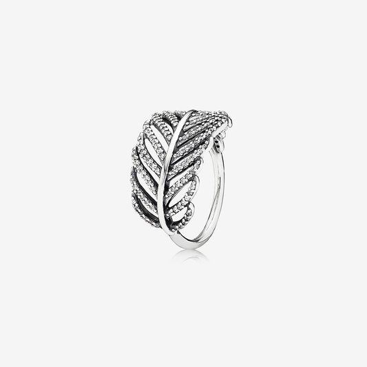Sparkling Feather Ring