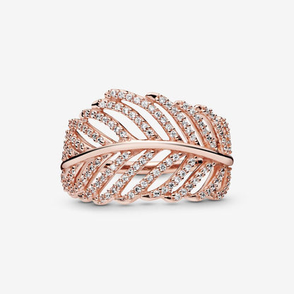 Shimmering Feather Ring