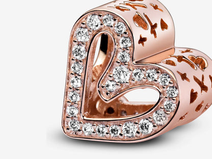Sparkling Freehand Heart Charm