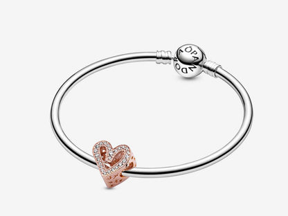 Sparkling Freehand Heart Charm