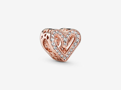 Sparkling Freehand Heart Charm
