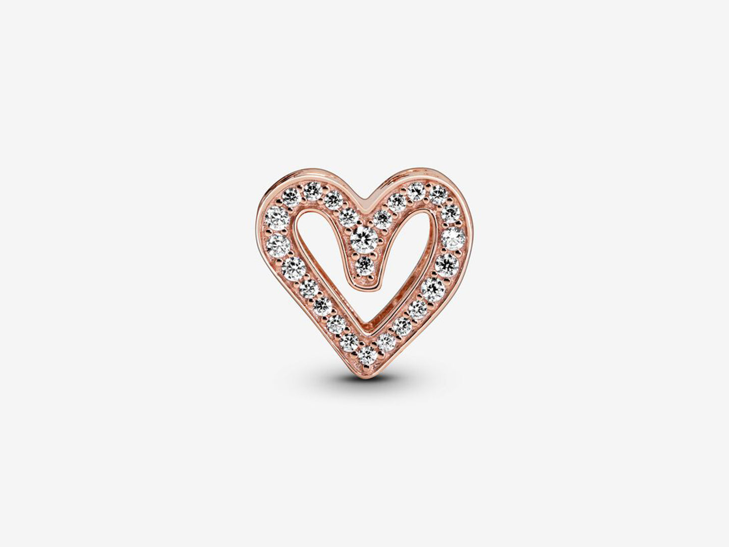 Sparkling Freehand Heart Charm
