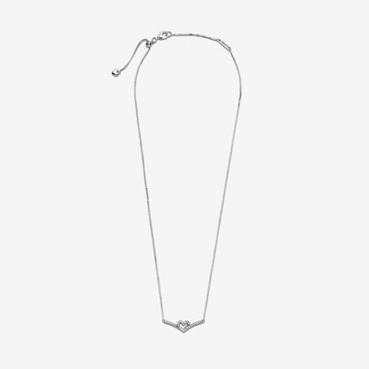 Sparkling Heart Wishing Rolo Necklace