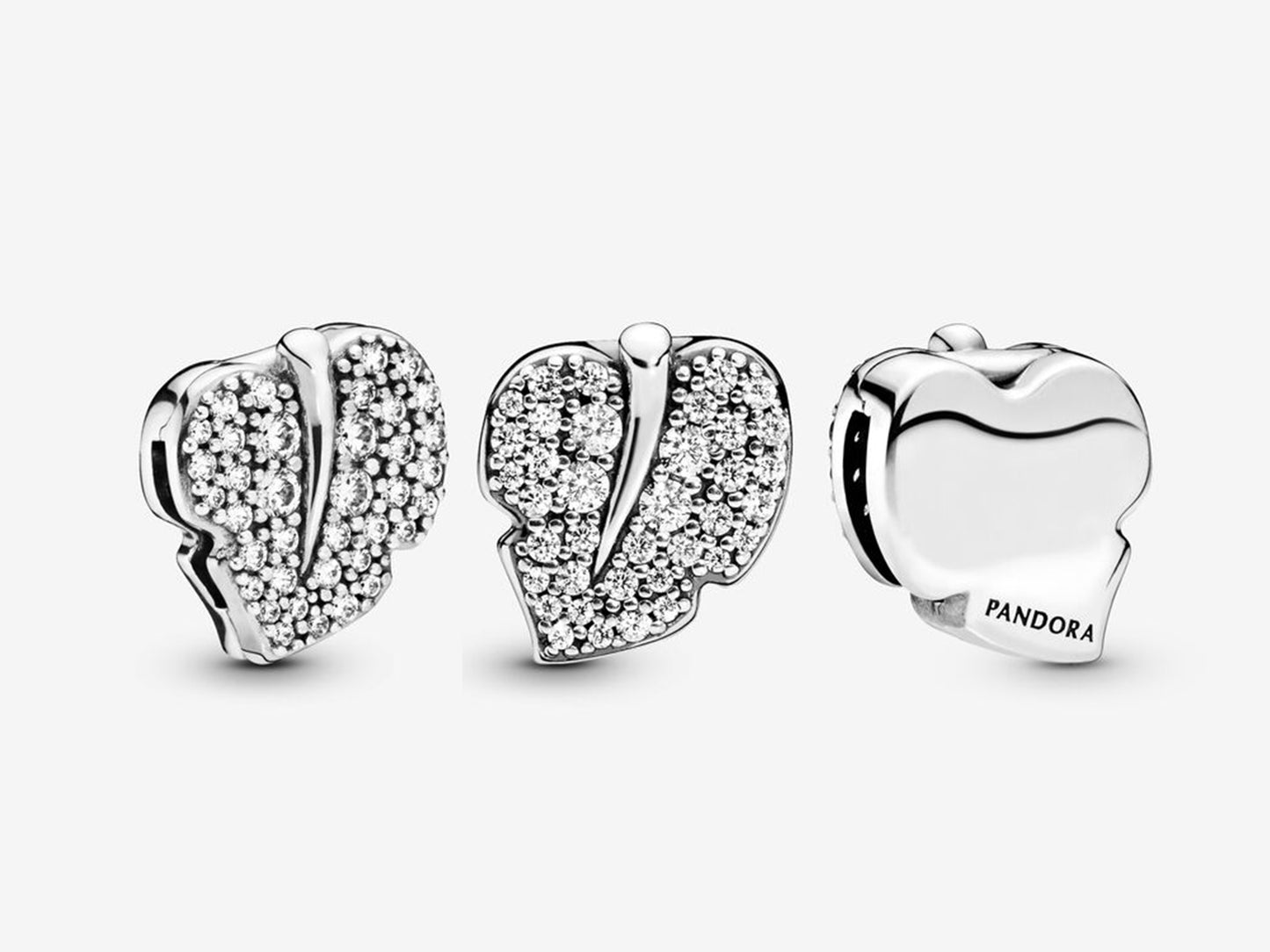 Sparkling Leaf Clasp Charm