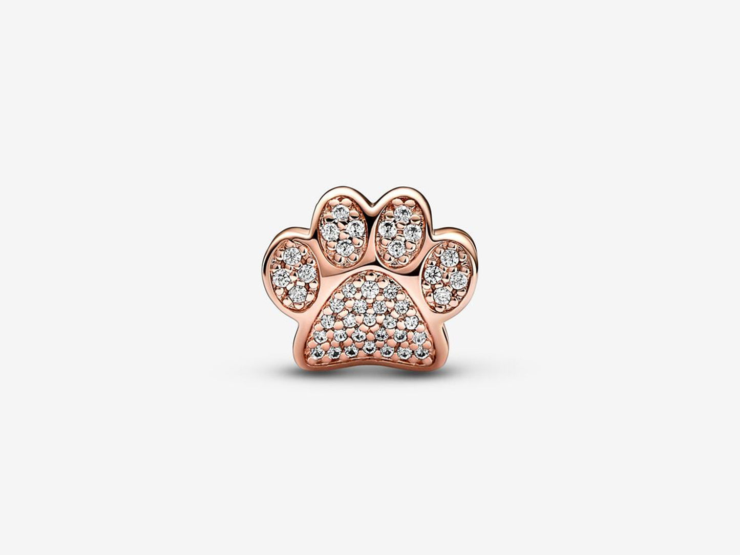 Sparkling Paw Print Charm