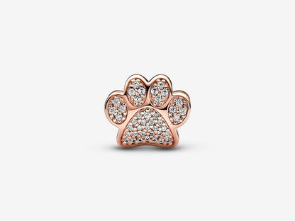 Sparkling Paw Print Charm