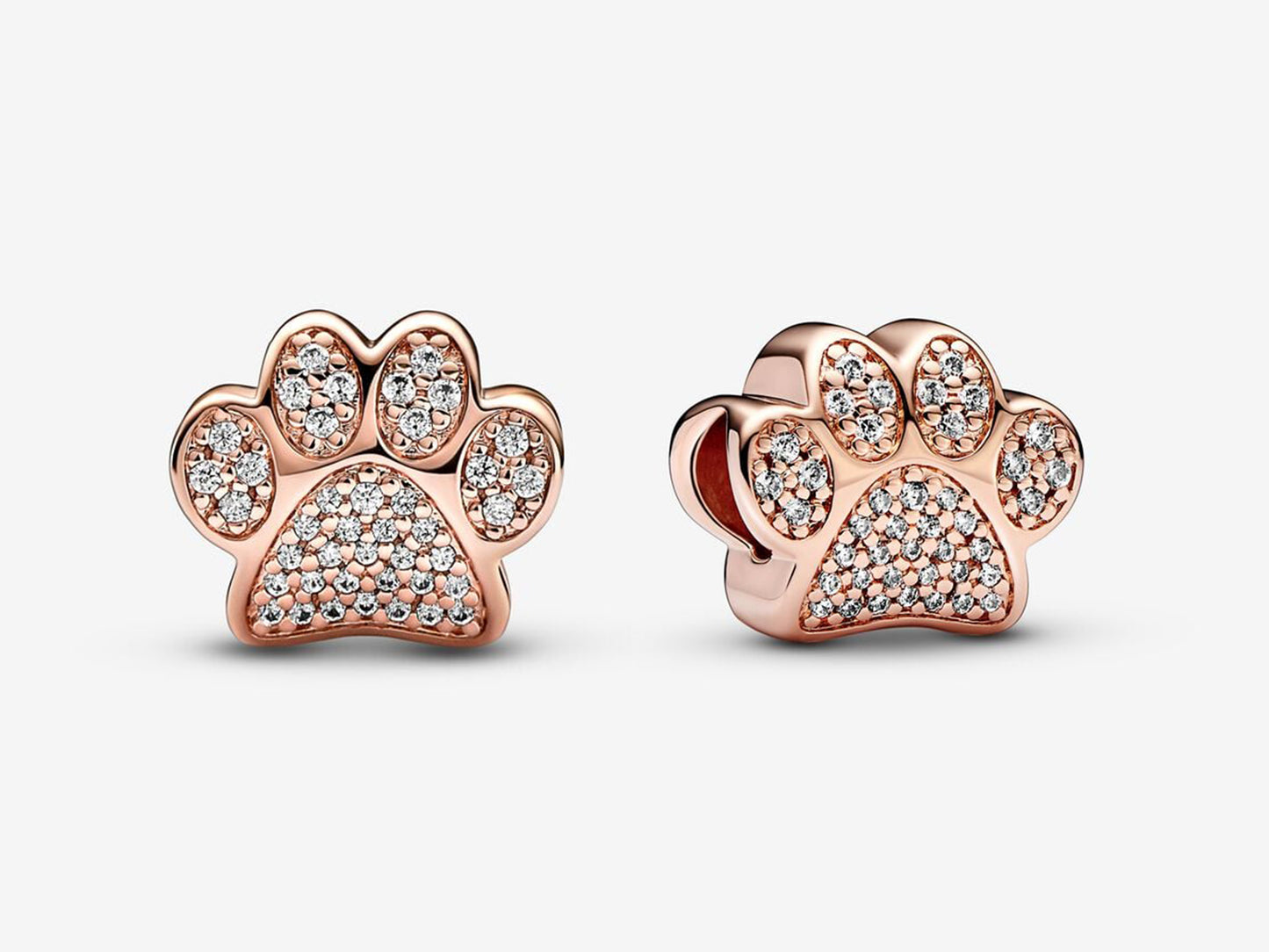 Sparkling Paw Print Charm