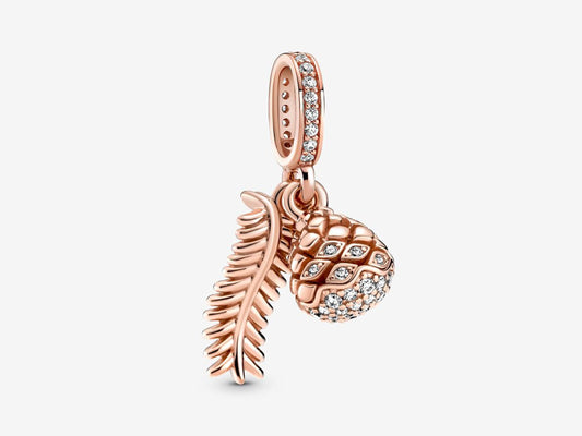 Sparkling Pine Cone Charm