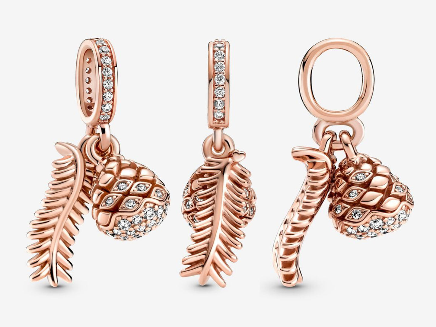Sparkling Pine Cone Charm