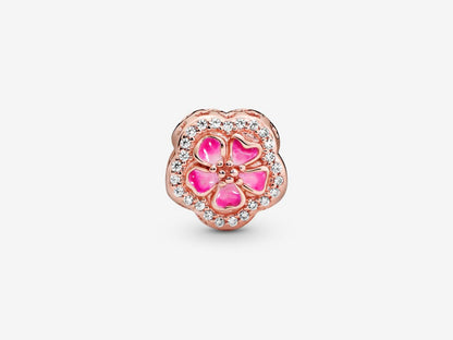 Sparkling Pink Blossom Charm