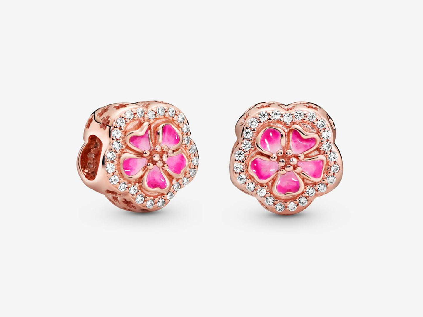 Sparkling Pink Blossom Charm