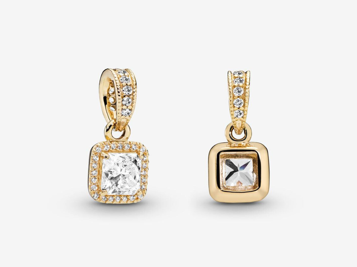 Square Brilliant Halo Pendant