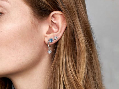 Sparkling Snowflake Stud Earrings