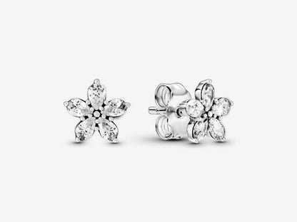 Sparkling Snowflake Stud Earrings