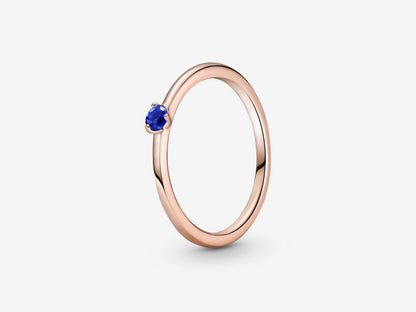 Stellar Blue Solitaire Ring