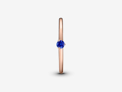 Stellar Blue Solitaire Ring