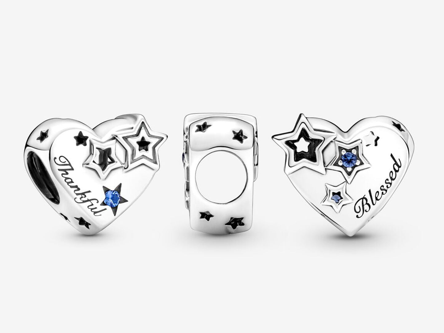Starry Gratitude Heart Charm