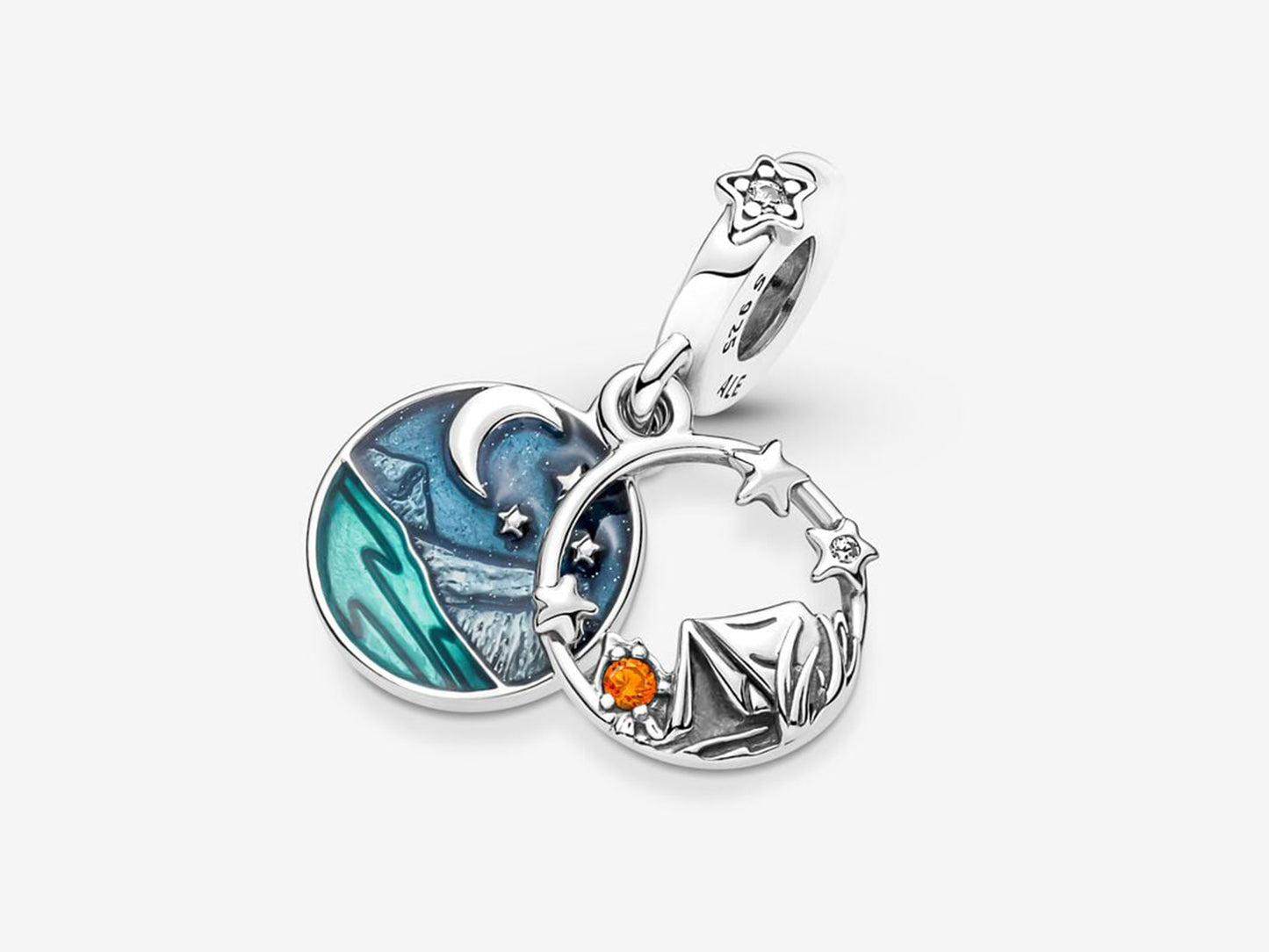 Camping Night Sky Double Dangle Charm