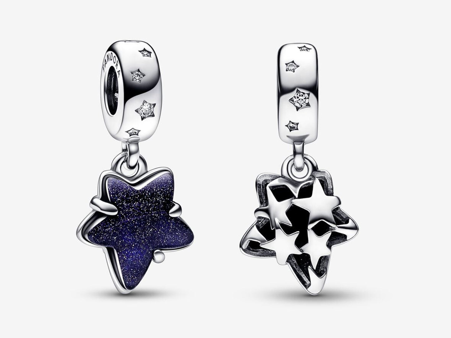 Celestial Galaxy Star Murano Dangle Charm