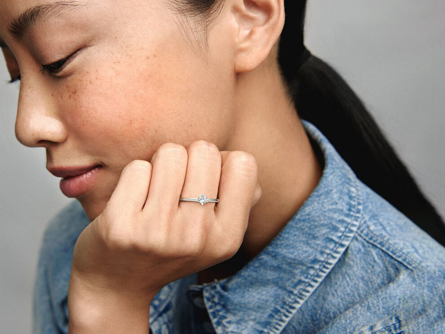 Celestial Sparkling Star Solitaire Ring