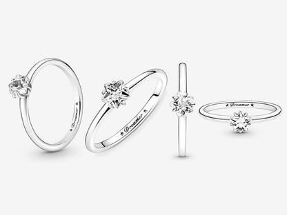 Celestial Sparkling Star Solitaire Ring
