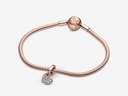 Swiss Blue Heart Charm