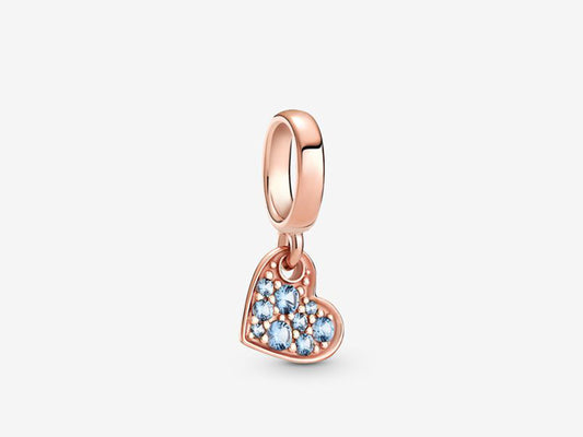 Swiss Blue Heart Charm