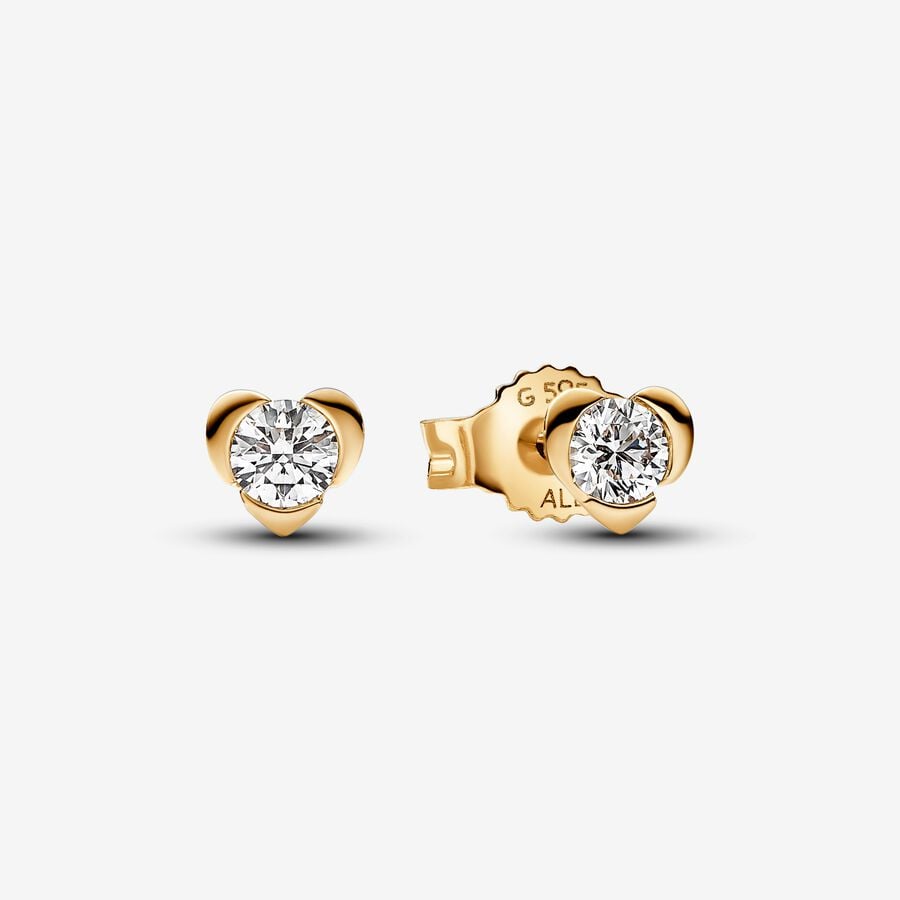 Lab-grown Diamond Heart Earrings 0.30 carat tw 14k Gold