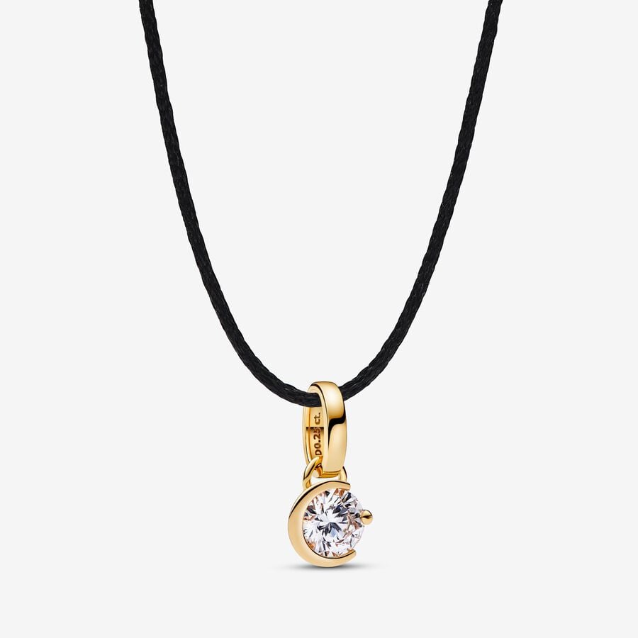 Lab-grown Diamond Moon Pendant 0.25 carat tw 14k Gold