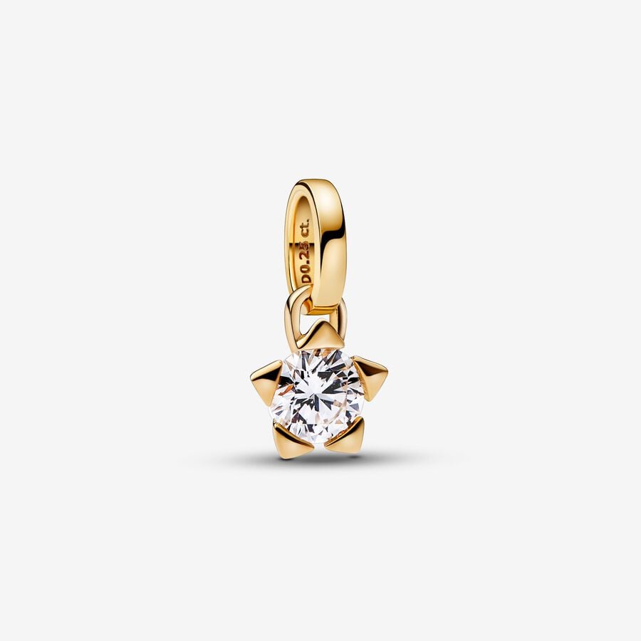 Lab-grown Diamond Star Pendant 0.75 carat tw 14k Gold