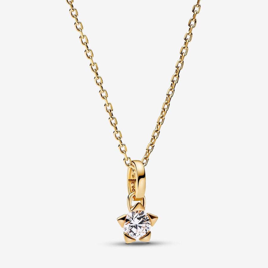 Talisman Lab-grown Diamond Star Pendant 0.25 carat tw 14k Gold