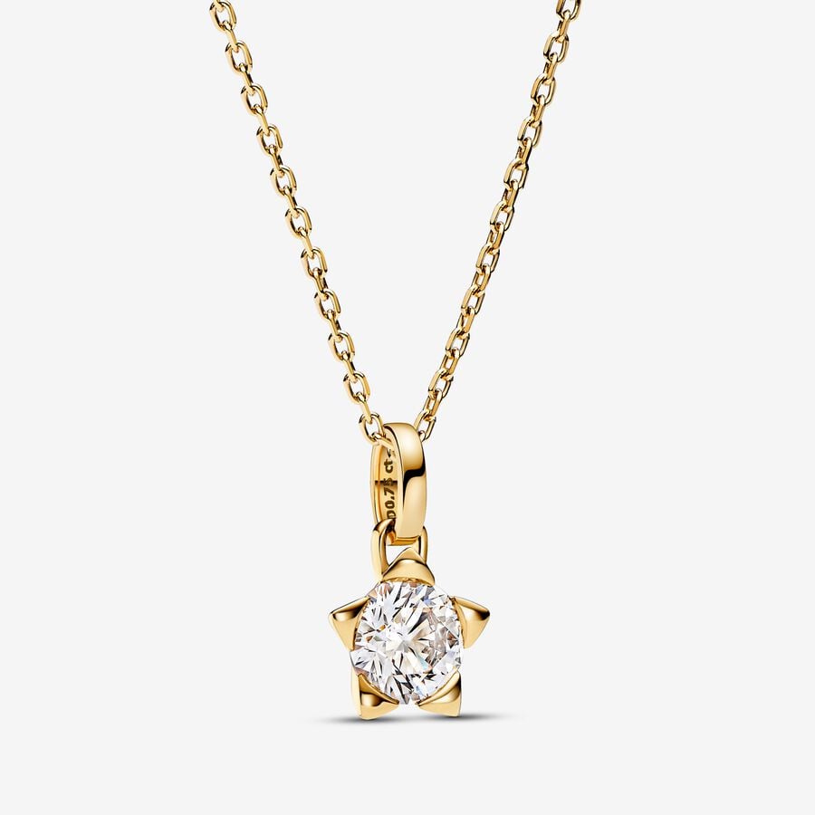 Talisman Lab-grown Diamond Star Pendant 0.25 carat tw 14k Gold
