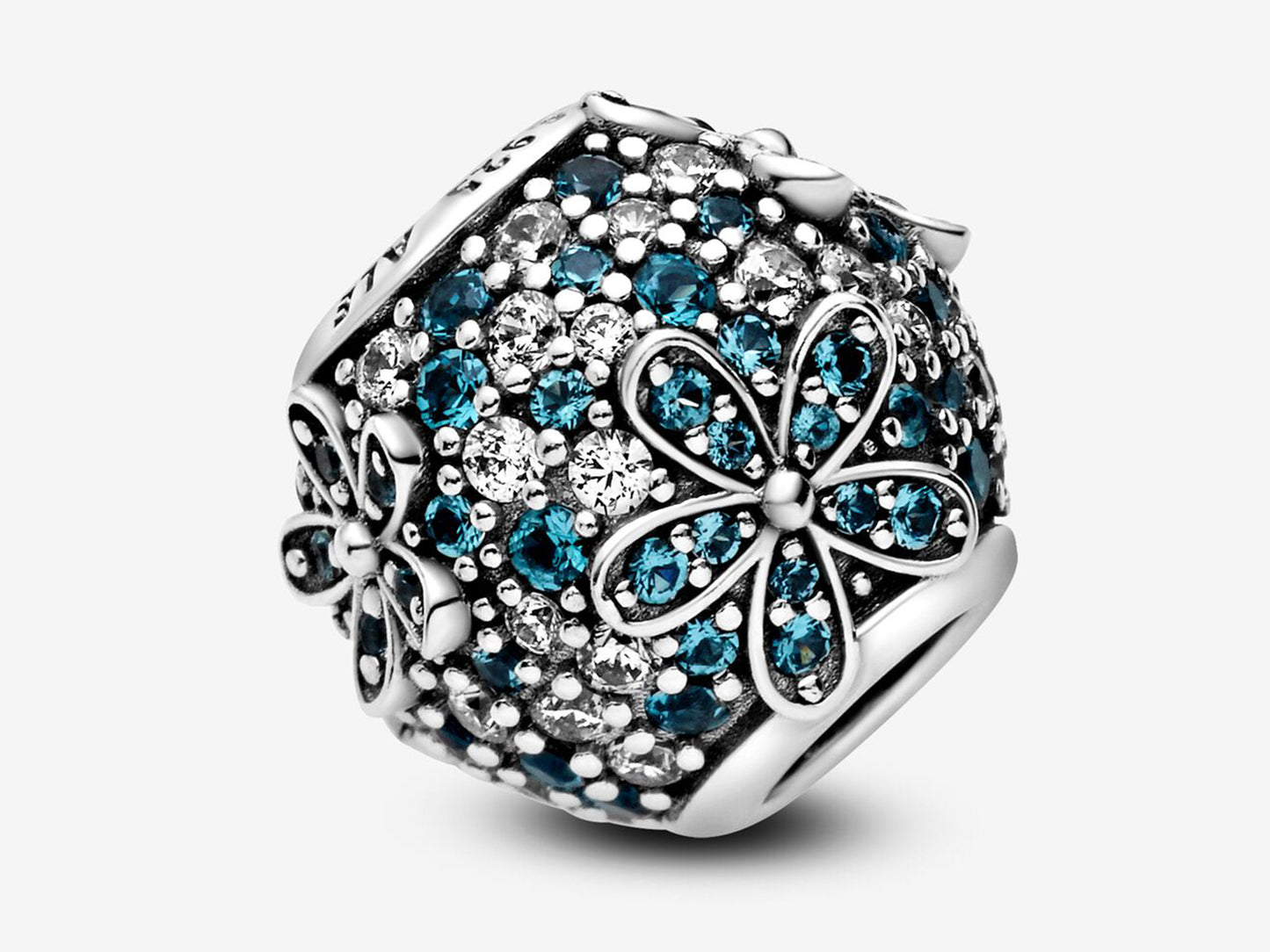 Teal Pavé Daisy Charm