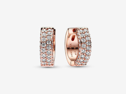 Timeless Pavé Double-row Hoop Earrings