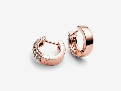 Timeless Pavé Double-row Hoop Earrings