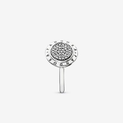 Timeless Logo Pave Ring