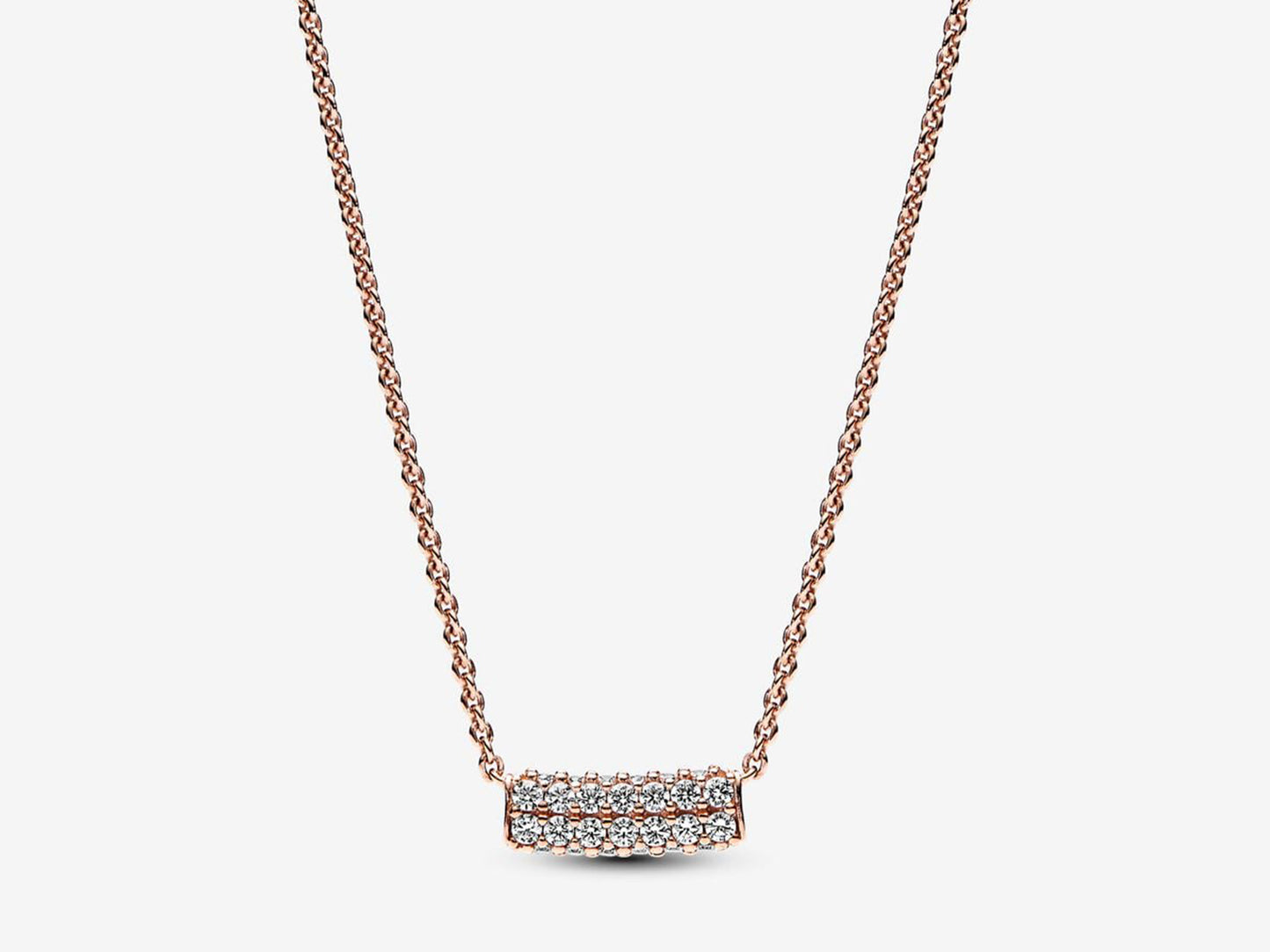 Timeless Pavé Double-row Bar Collier Necklace