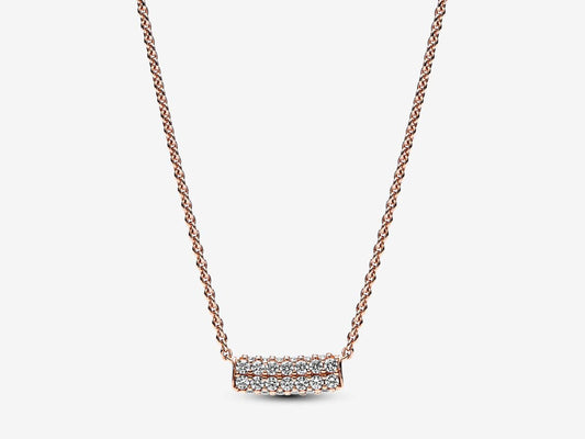 Timeless Pavé Double-row Bar Collier Necklace