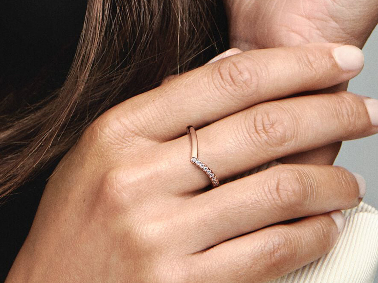 Timeless Wish Half Sparkling Ring