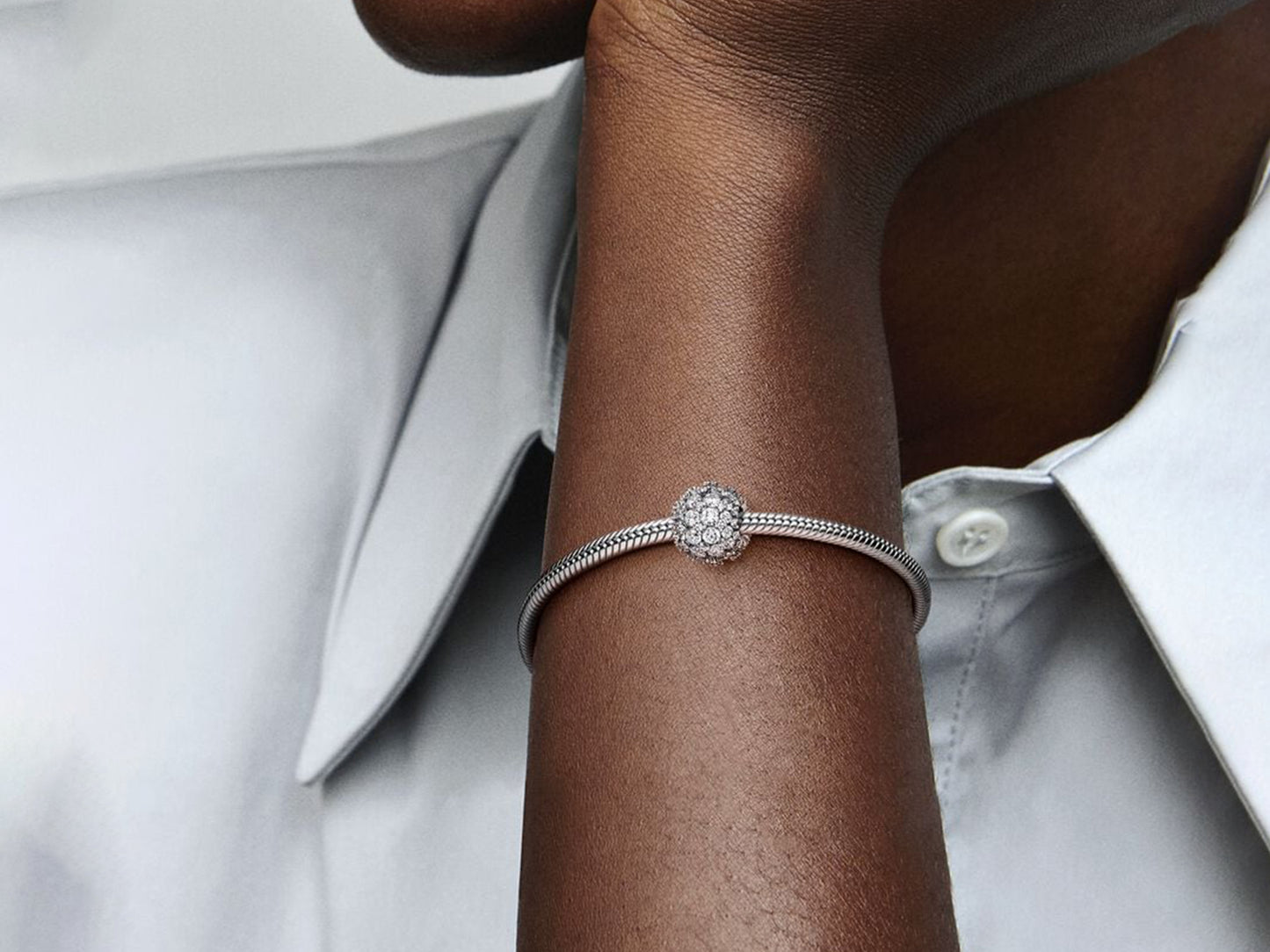 Sparkling Pavé Round Charm