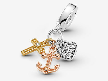 Tri-Color Faith Charm